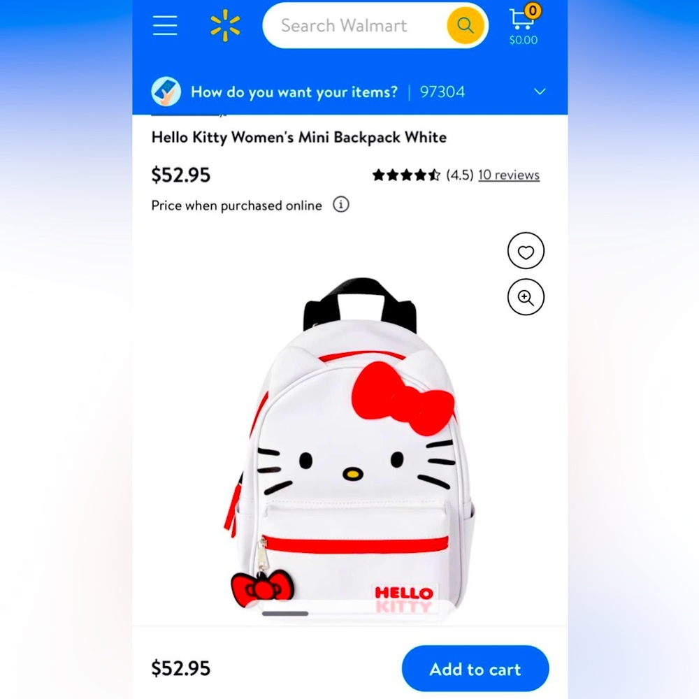 Hello kitty, mini backpack